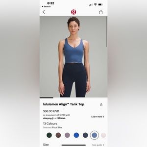lululemon Align™ Tank Top size 8